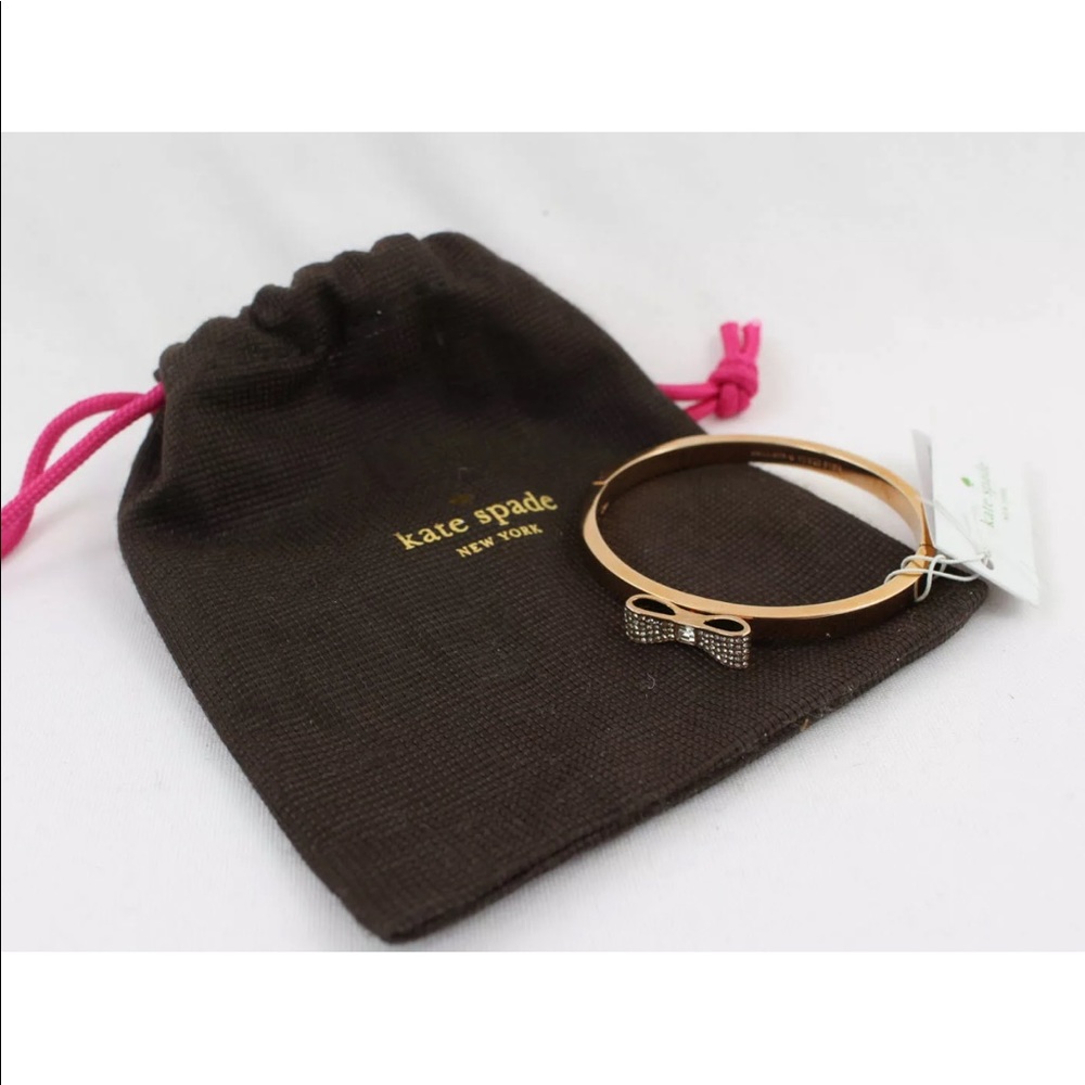 NWT Kate Spade rose gold bangle bow bracelet - Picture 2 of 6